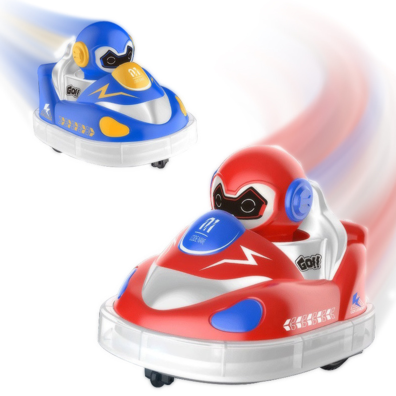 2.4ghz Remote Control Bumper Car 2pcs Mini Driver  Game bump Vehicle Toy Rc Cartoon Car Set For Kids Birthday Gift