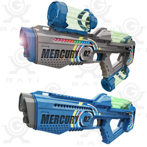 Battery-powered Water Gun Automatic Led Water Blaster Gun Electric Water Cannon Pool Shooting Toys with Light Column