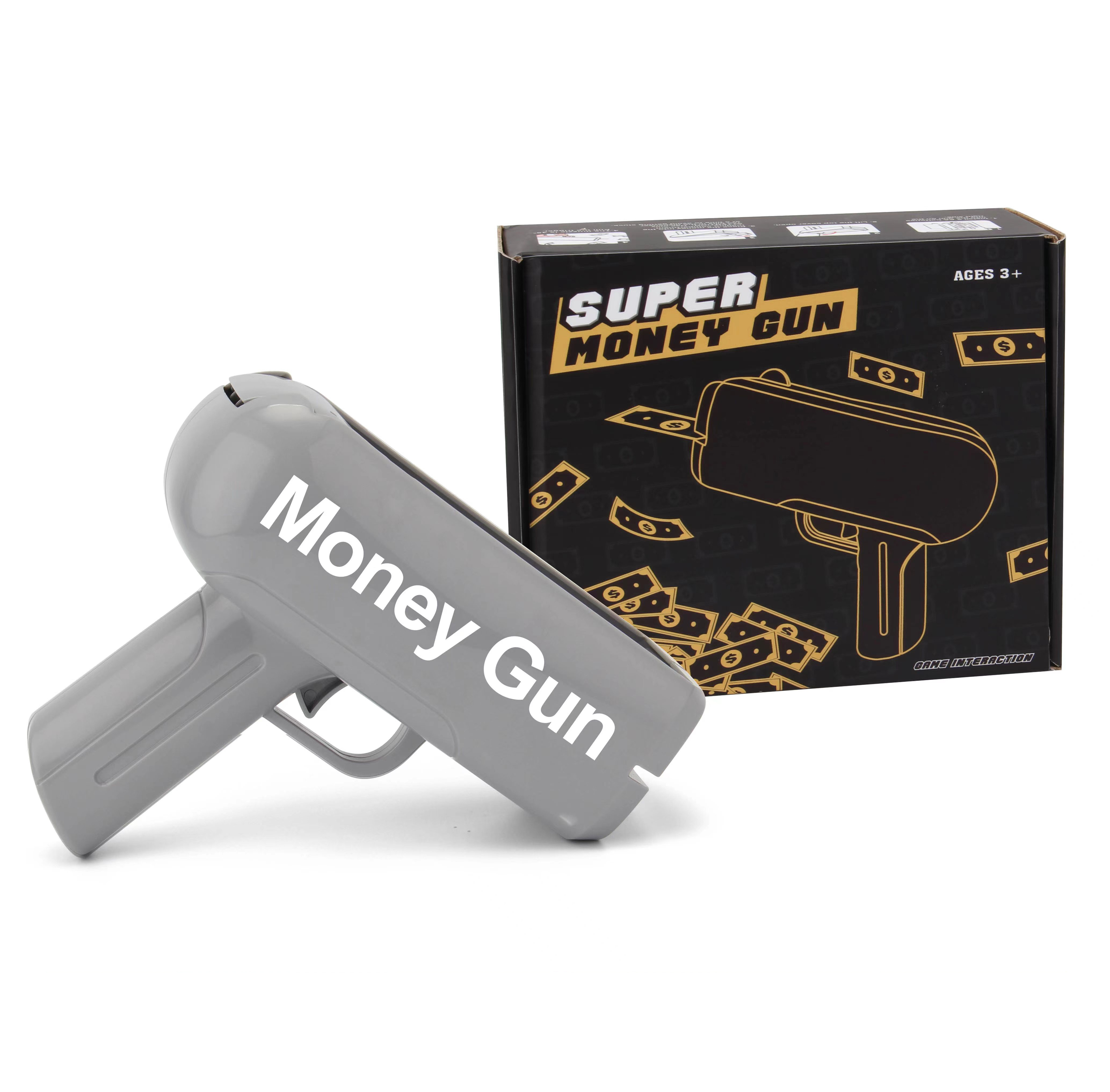 New Arrival Gold Money Gun Paper Upgraded Make Cash Money Rain Shooter Super Dollar Toy Shot Spray Real Golden Money Gun