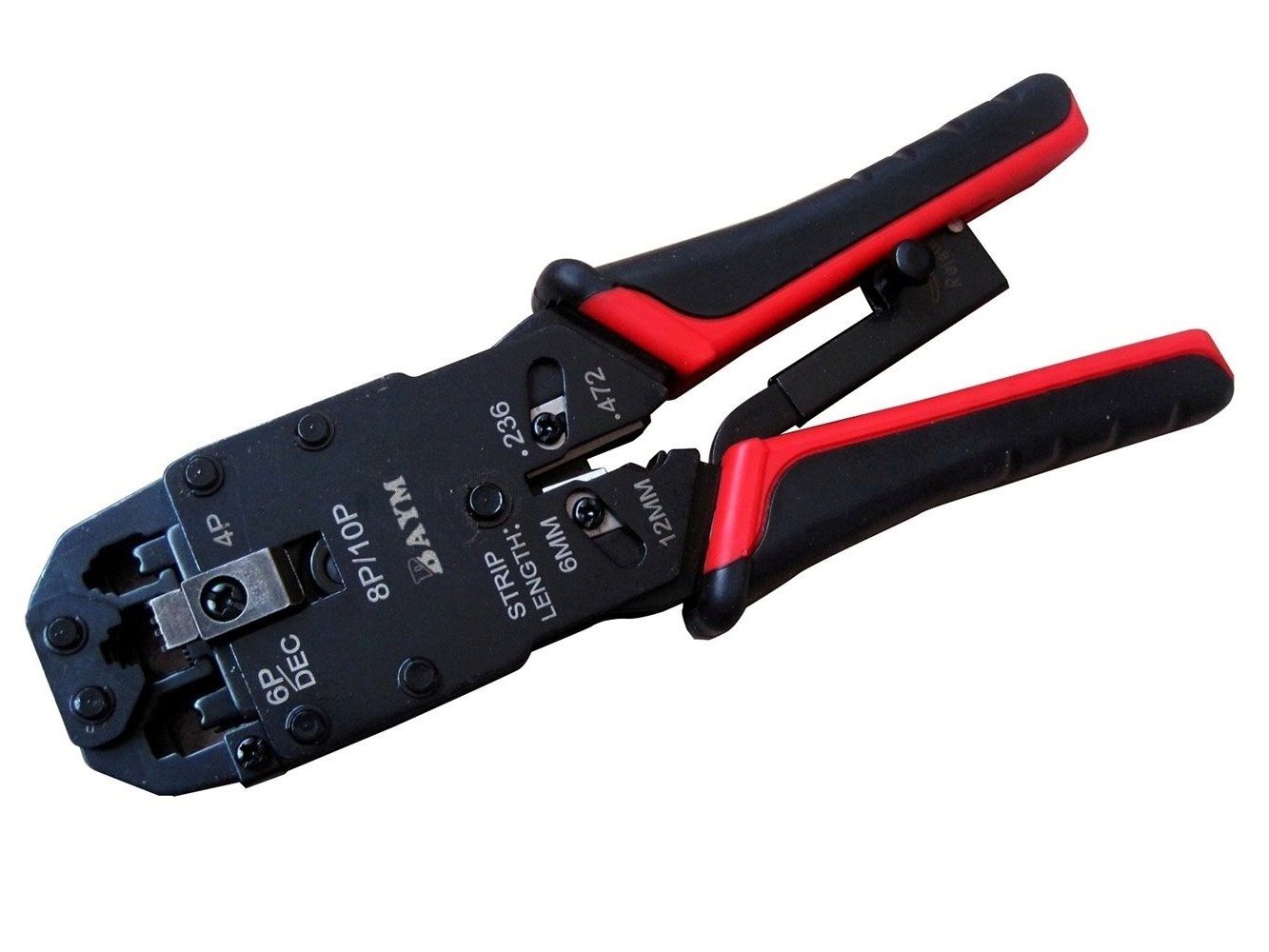 BAYM Rj45 Rj11 Rj12 Wire Lan Network Cable Crimping Tool Strip Crimp Pc Network Tool 10p/8p/6p/4p BMT-200AR