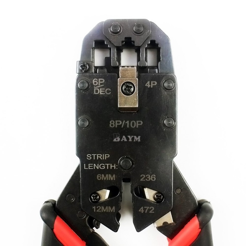 BAYM Rj45 Rj11 Rj12 Wire Lan Network Cable Crimping Tool Strip Crimp Pc Network Tool 10p/8p/6p/4p BMT-200AR