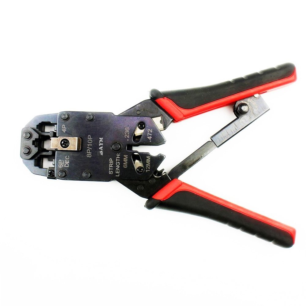 BAYM Rj45 Rj11 Rj12 Wire Lan Network Cable Crimping Tool Strip Crimp Pc Network Tool 10p/8p/6p/4p BMT-200AR