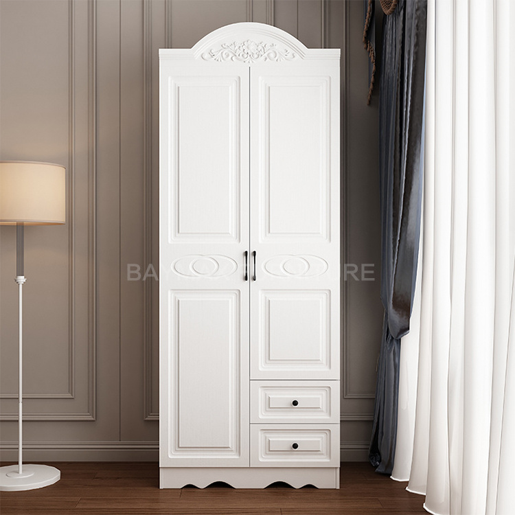 3 door MDF PVC wardrobe white bedroom furniture storage closet