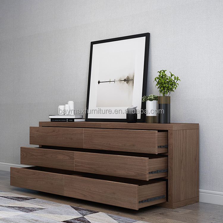 Simple modern bedroom livingroom chest of drawers dressers 6 drawers bedroom furniture