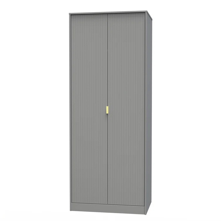 Modern home mdf wood doors wardrobe armoire clothes closet cabinet