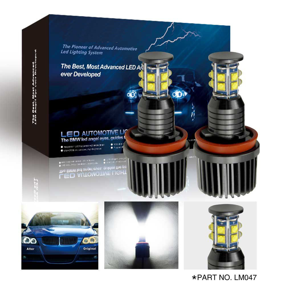 HSB-H8 High Lumen 120W 6000K 6500K Canbus LED h11 h9 h8 E90 E39 Led Angel Eyes Fits for BMW E92