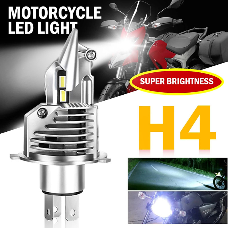 1*piece Hussun Fighter H4 Led Headlight Bulbs Hi/Lo Beam 60W Xenon White 6500K 16000LM 9003 Led Headlights All-in-One