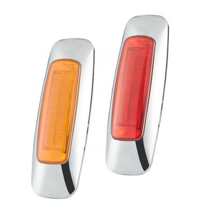 Truck Lighting Factories New 12V 24V  Rectangle Amber Truck Strobe Led Lights Trailer Tail Side Indicator Lights for Led Truck