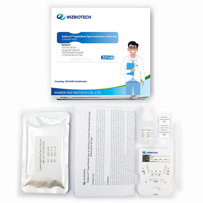 Infectious HbSag antigen HIV HCV syppilis combo rapid test hot selling test