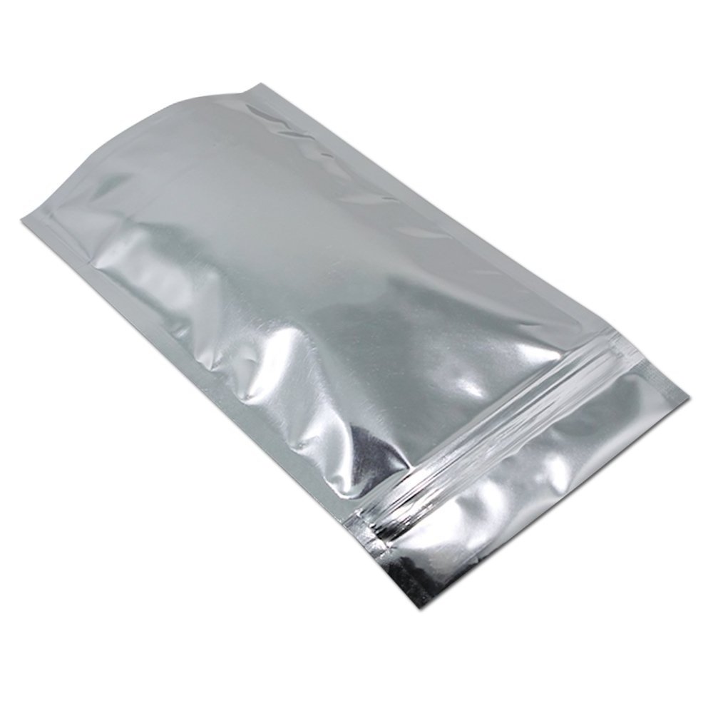 Food Safe Sliver Stand Up Zip Lock Bags Aluminum Foil Clear Plastic Pouch Zipper Mylar Heat Seal Tear Notches Packaging Bag