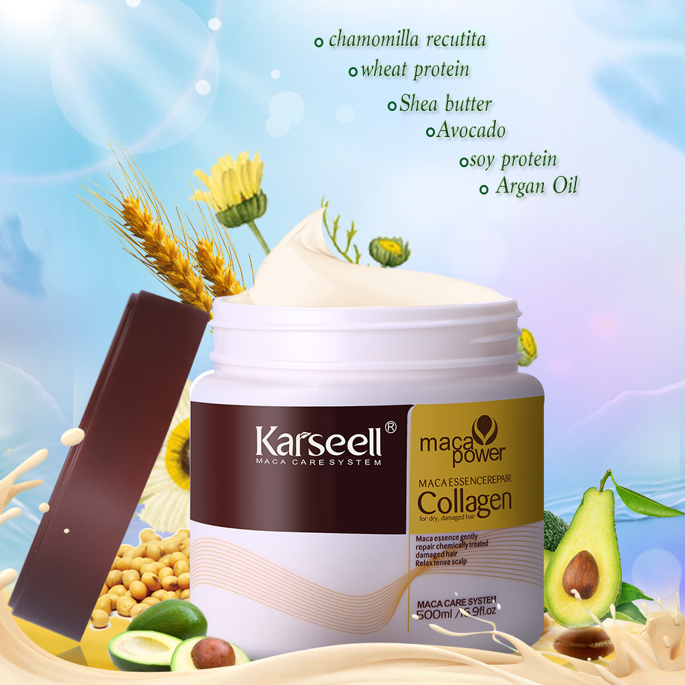 Karseell Private Label Hair Products For Dry And Damaged Hair Collagen Hair Mask Karseell Collagen 500ML