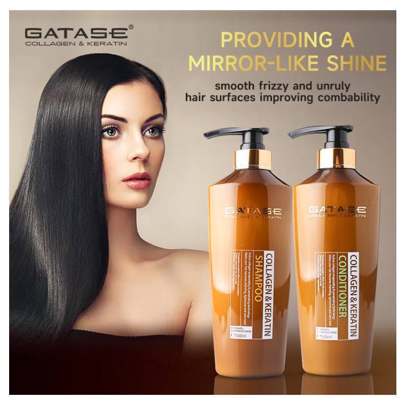 Professional OEM salon brazilian keratin protein best pure keratin treatment hair straightening smooth shampoo and conditioner