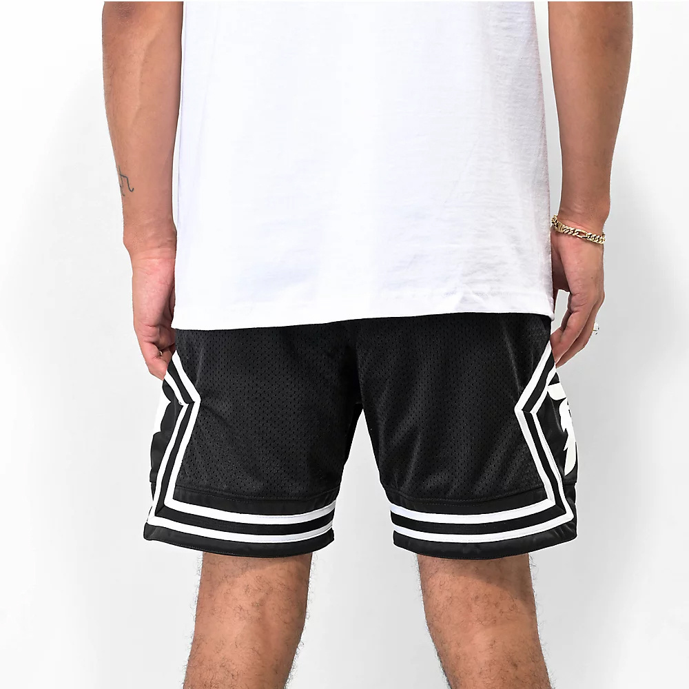 Classic Custom printed blank moo shiny breathable medium above the knee customable embroidery basketball shorts with pockets