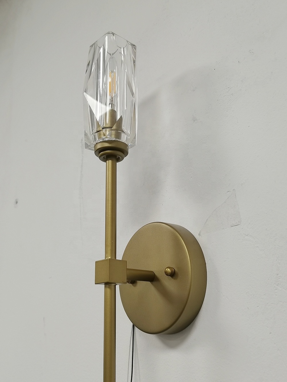 Doubletree Public Area Uplight Wall Sconce Lighting modern brass and crystal wall sconces