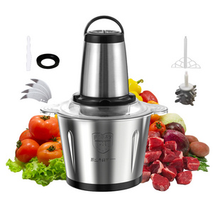 hot sell 2l 3l small meat chopper best meat grinder machine stainless steel electric meat grinders slicers for kitchen