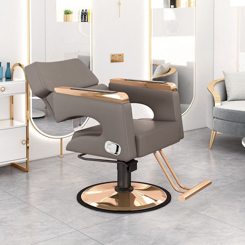 Modern rose gold  Beauty Hairdressing Barber Hair Salon Furniture Factory Supply Luxury  recline Style Barber Chair