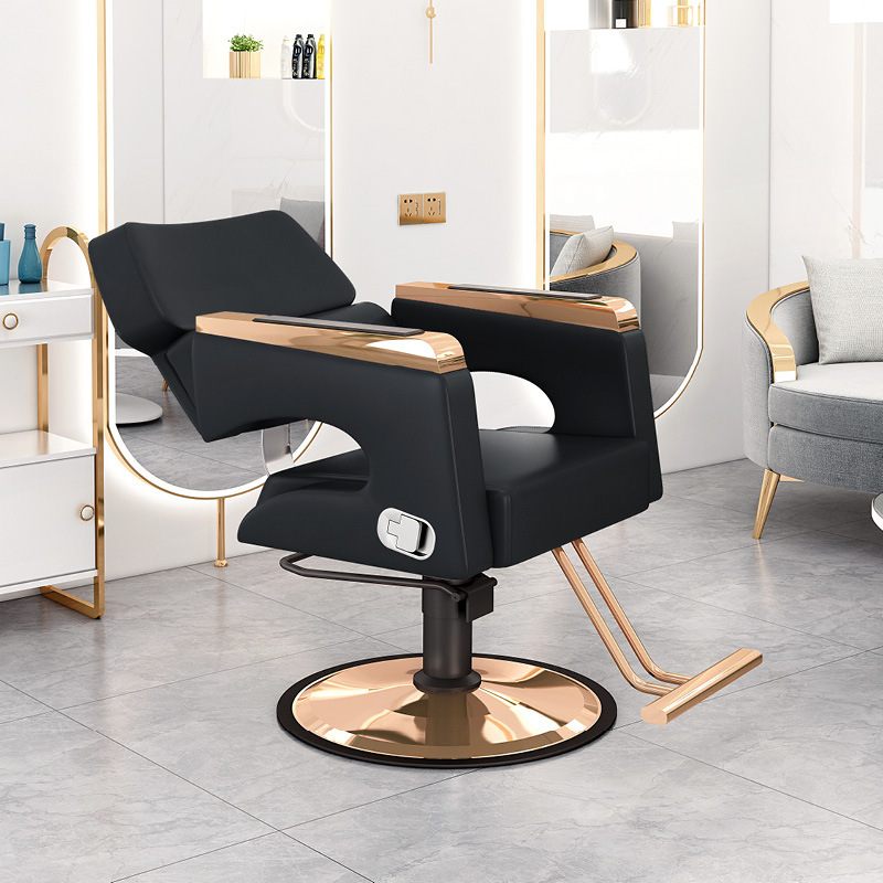 Modern rose gold  Beauty Hairdressing Barber Hair Salon Furniture Factory Supply Luxury  recline Style Barber Chair