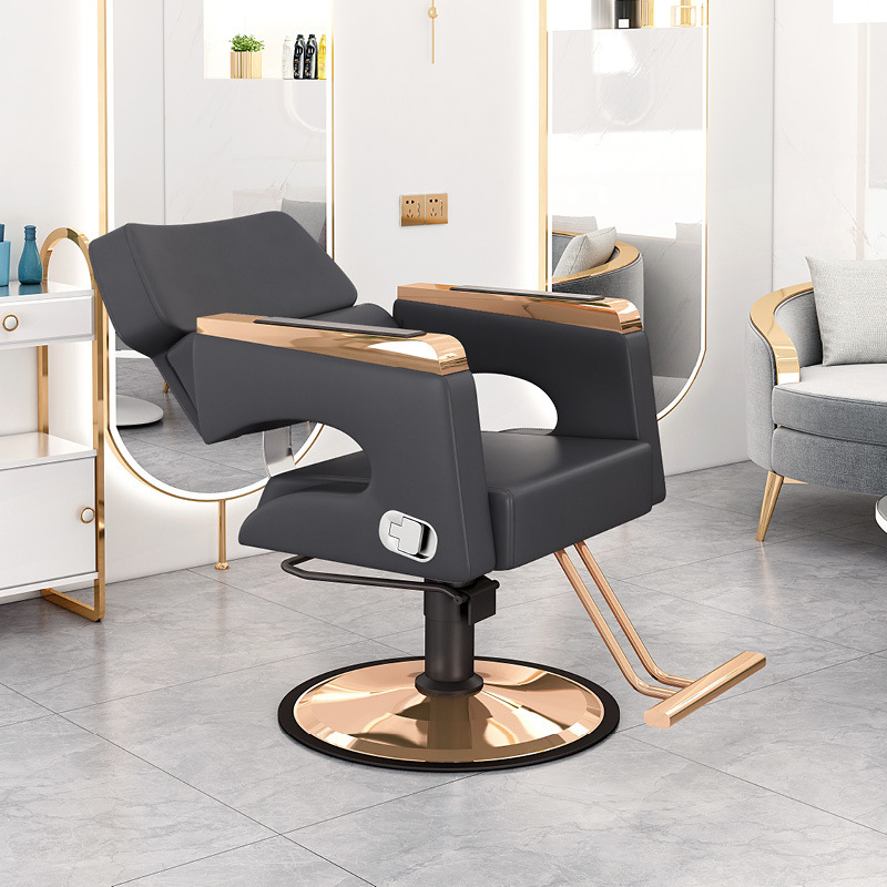 Modern rose gold  Beauty Hairdressing Barber Hair Salon Furniture Factory Supply Luxury  recline Style Barber Chair