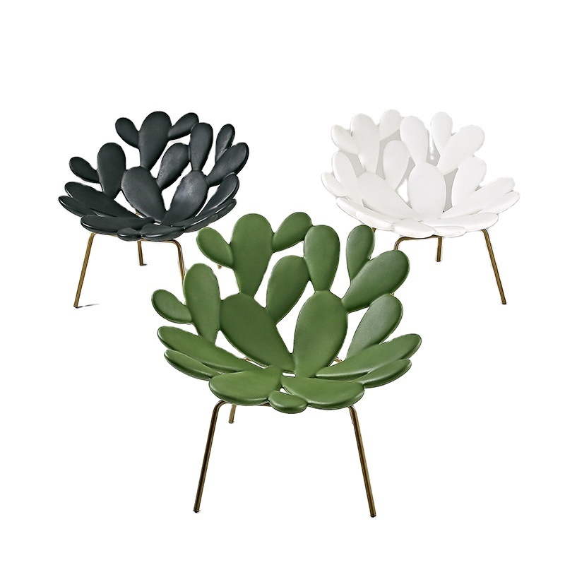 Modern Unique design Special Leaf shape plastic metal leg Chair Leisure Chair