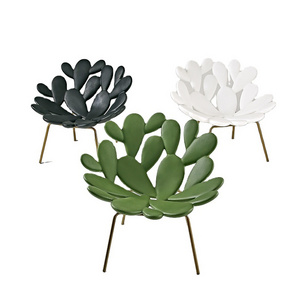 Modern Unique design Special Leaf shape plastic metal leg Chair Leisure Chair