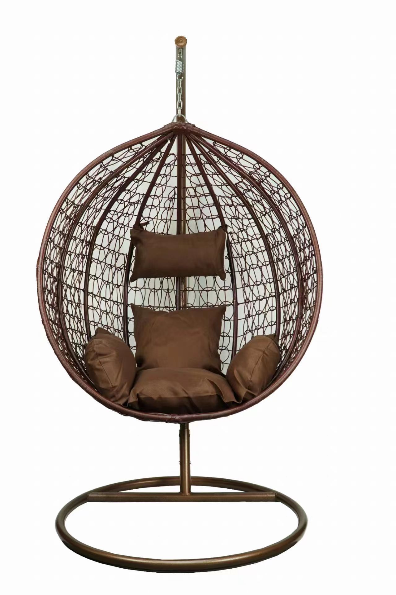 Outdoor Yilin Furniture Patio Swings Hanging Egg Swing Chair With Metal Stand Indoor Wicker Rattan Garden Adult Bedroom