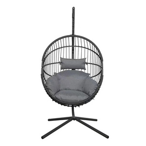 Hot sale Patio Egg Chair Swing Garden Folding Swing Egg Chair Outdoor Furniture New Folding Swing Egg Chair