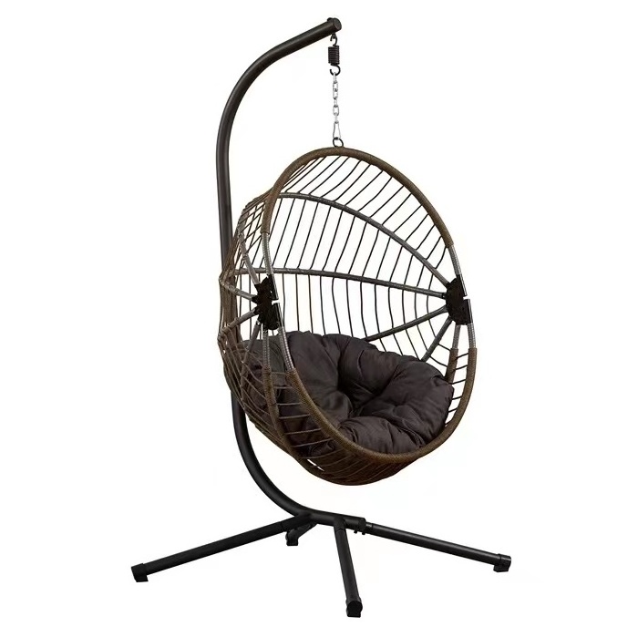 Hot sale Patio Egg Chair Swing Garden Folding Swing Egg Chair Outdoor Furniture New Folding Swing Egg Chair