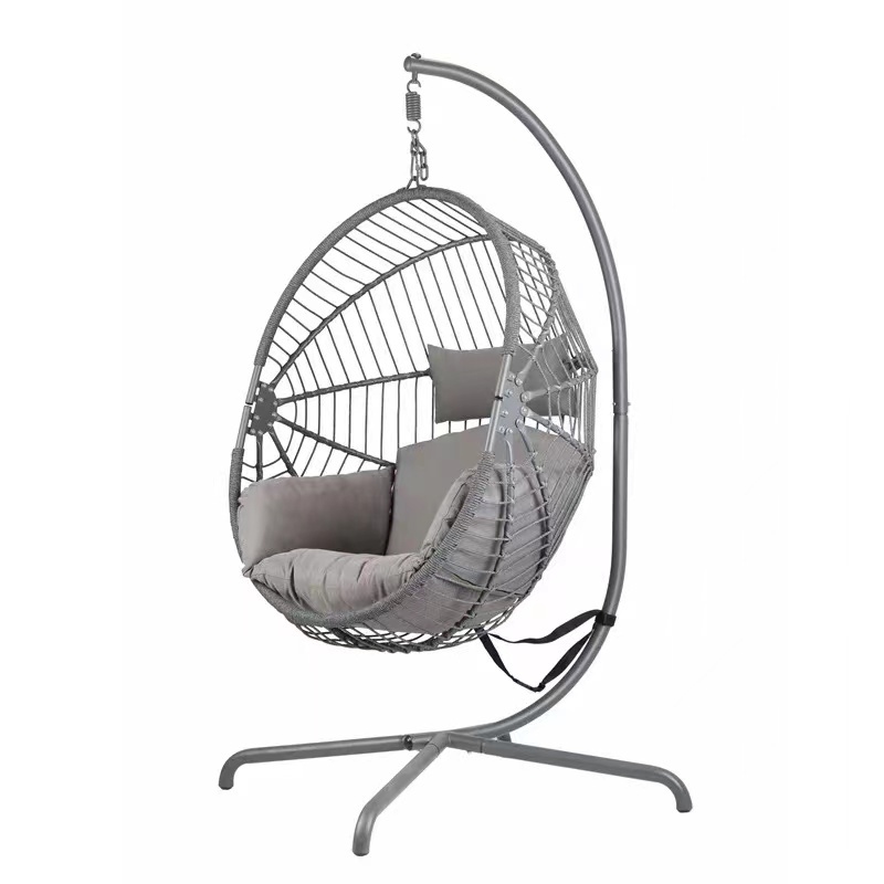 Hot sale Patio Egg Chair Swing Garden Folding Swing Egg Chair Outdoor Furniture New Folding Swing Egg Chair