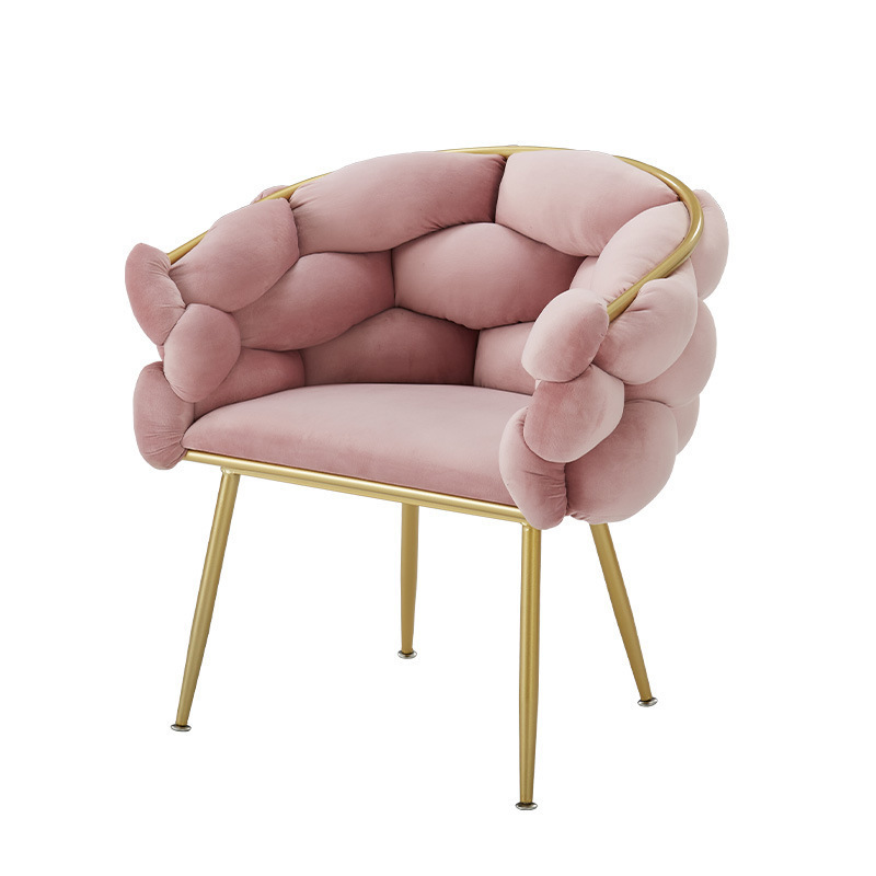 wholesale Factory Velvet Gold Stainless Steel Leg Lounge Bubble Chair high quality event banquet accent dining chair