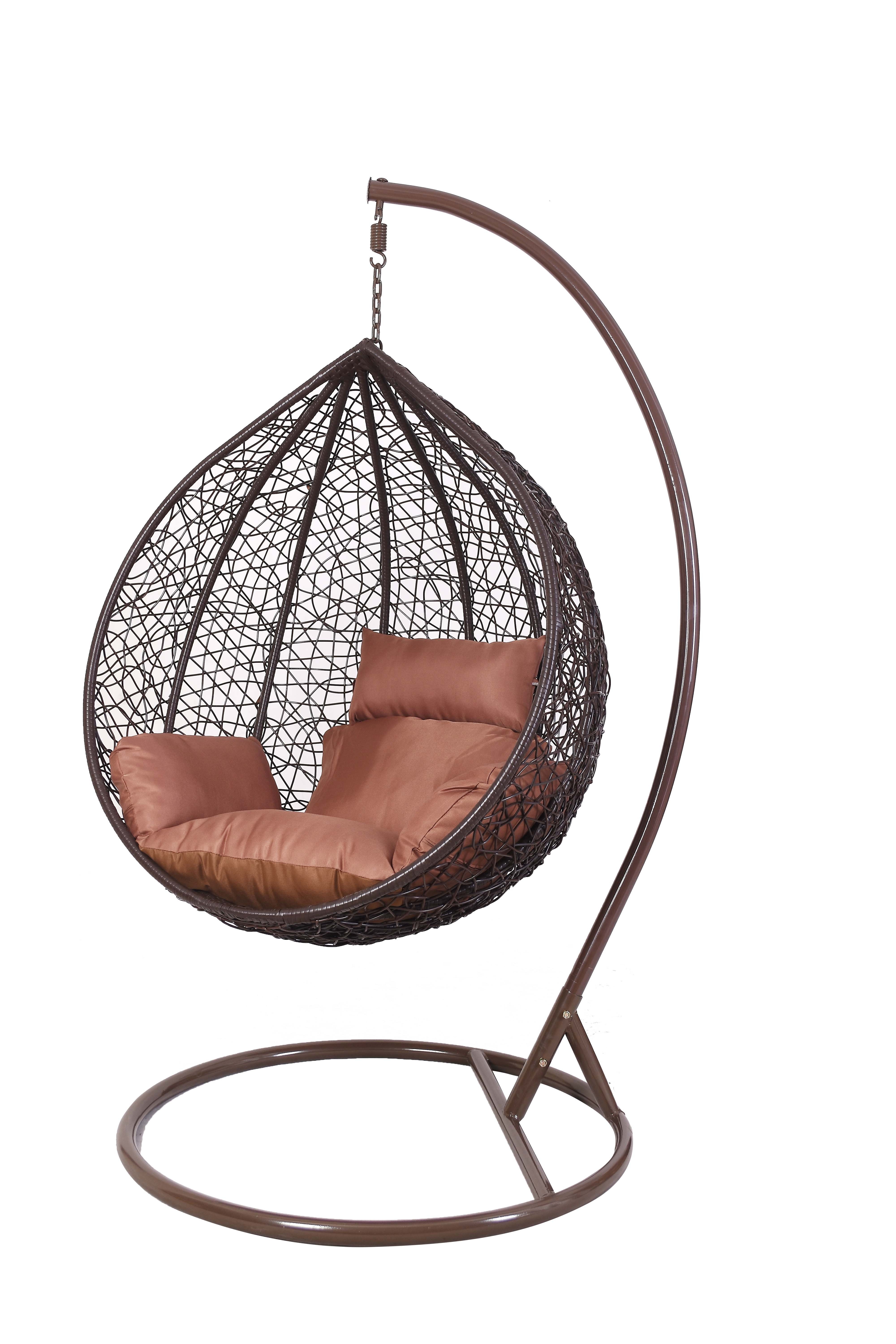 Teardrop Rattan Swing Chair Outdoor Indoor Rattan Hanging Chair Egg Chair with Stand