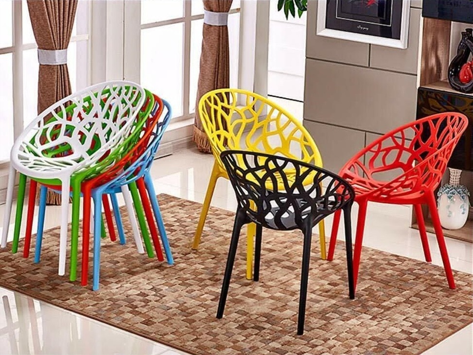 Modern Set Of Bistro Birds Nest Style Dining Room Chair Cheap Vintage PP Stackable Cafe Bar Kitchen Garden Patio Dining Chair