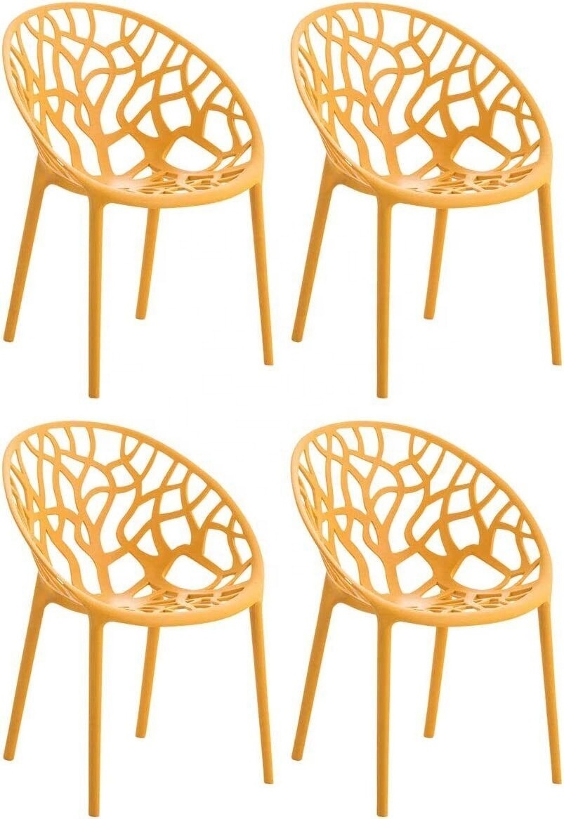 Modern Set Of Bistro Birds Nest Style Dining Room Chair Cheap Vintage PP Stackable Cafe Bar Kitchen Garden Patio Dining Chair