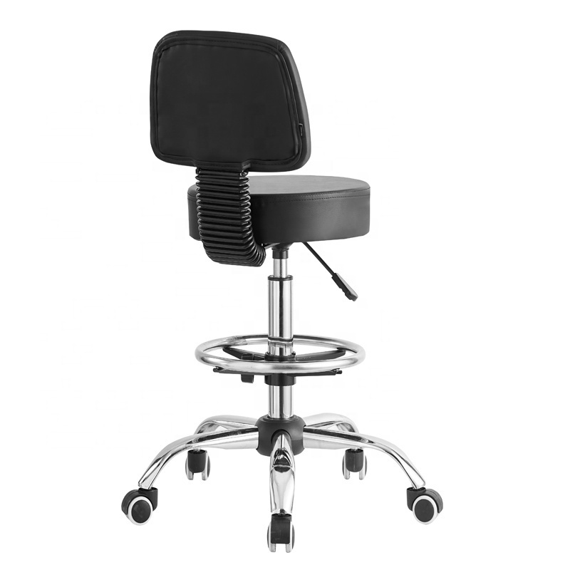 Wholesale Work Shop School Lab Chair Adjustable Revolving Science Office Chair Swivel Spa Salon Saddle Rolling Stool