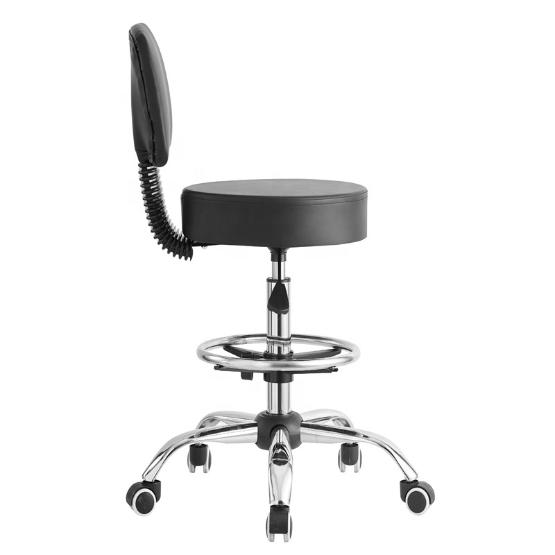 Wholesale Work Shop School Lab Chair Adjustable Revolving Science Office Chair Swivel Spa Salon Saddle Rolling Stool