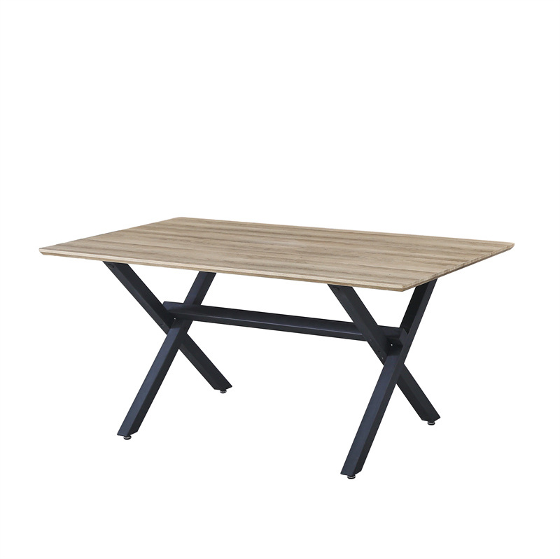 Cheap Modern Scandinavian Dining Table  Wood Dinning Cafe Kitchen Set Event Dining Tables And Chairs Black Legs