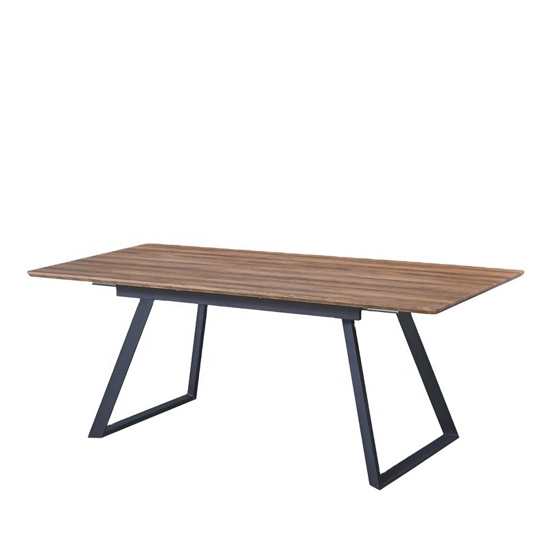 Cheap Modern Scandinavian Dining Table  Wood Dinning Cafe Kitchen Set Event Dining Tables And Chairs Black Legs