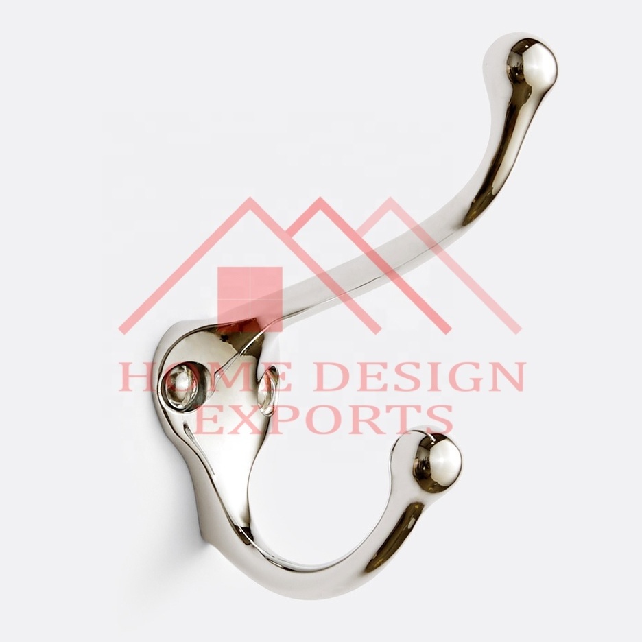 Metal Brass Antique Nickel Double Coat Wall Hook Hanger 2024 Premium Quality Metal Brass Wall Hanger Hook for Bathroom Towel