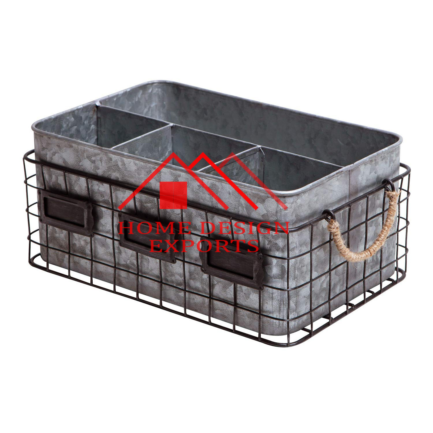 Farmhouse Galvanized Metal Utensil Caddy Holder with Unique Handle Caddy Manufacturer & Wholesaler Kitchen Utensils Holder