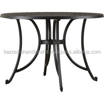 Iron Circle Outdoor Furniture Garden Set, Black Metal Decorative Garden Furniture, Bistro Set