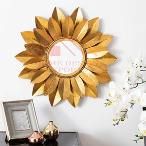 Sunburst Wall Mirror Large Metal Starburst Decorative Wall Mirror Living Room Dining Room Hallway  Hanging Mirror Best Seller