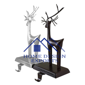 Deer Standing Stocking Holder For Home Hotels & Restaurants Decoration  New Design Aluminium Deer Standing Floor Stocking Holder