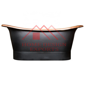 Adult Copper Bath Tun Freestanding for Bathroom Usage High Quality Good Selling Metal Copper Polished Bath Tubs Freestanding