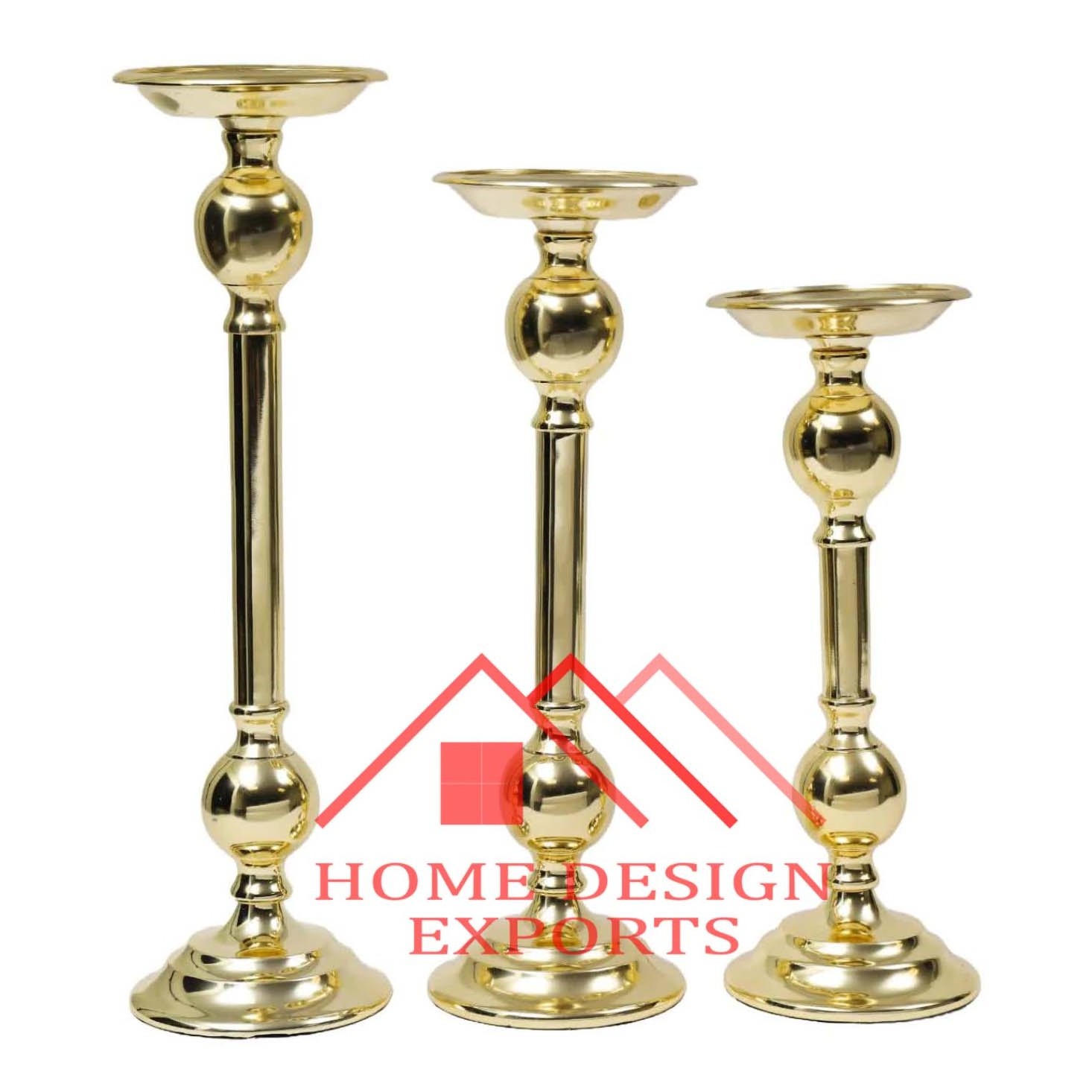 Decorative Floor Centerpieces Large Candle Pillar Holder for Wedding Floor Centerpieces Decorative Unique Gold Candelabra