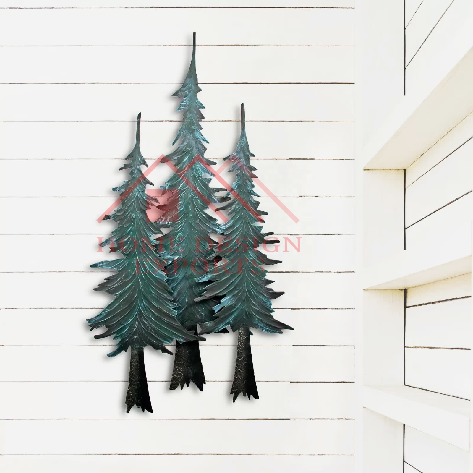 Living Room Large Pine Tree Wall Art Decor for Sale Best Selling Top Quality Iron Wrought Tree Shape Wall Art Decor for Home