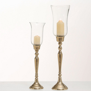 Wedding Floor Standing Candle Holder With Glass Votive for Wedding Events Party Decorations Unique Gold Candle Stands