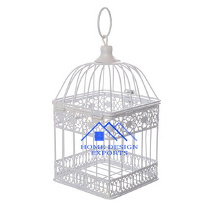 Latest Design Metal Iron Hanging Birds Cage for Outdoor Decor High Quality Fancy Iron Birds Cage for Indoor and Outdoor