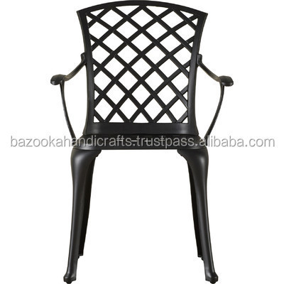 Iron Circle Outdoor Furniture Garden Set, Black Metal Decorative Garden Furniture, Bistro Set