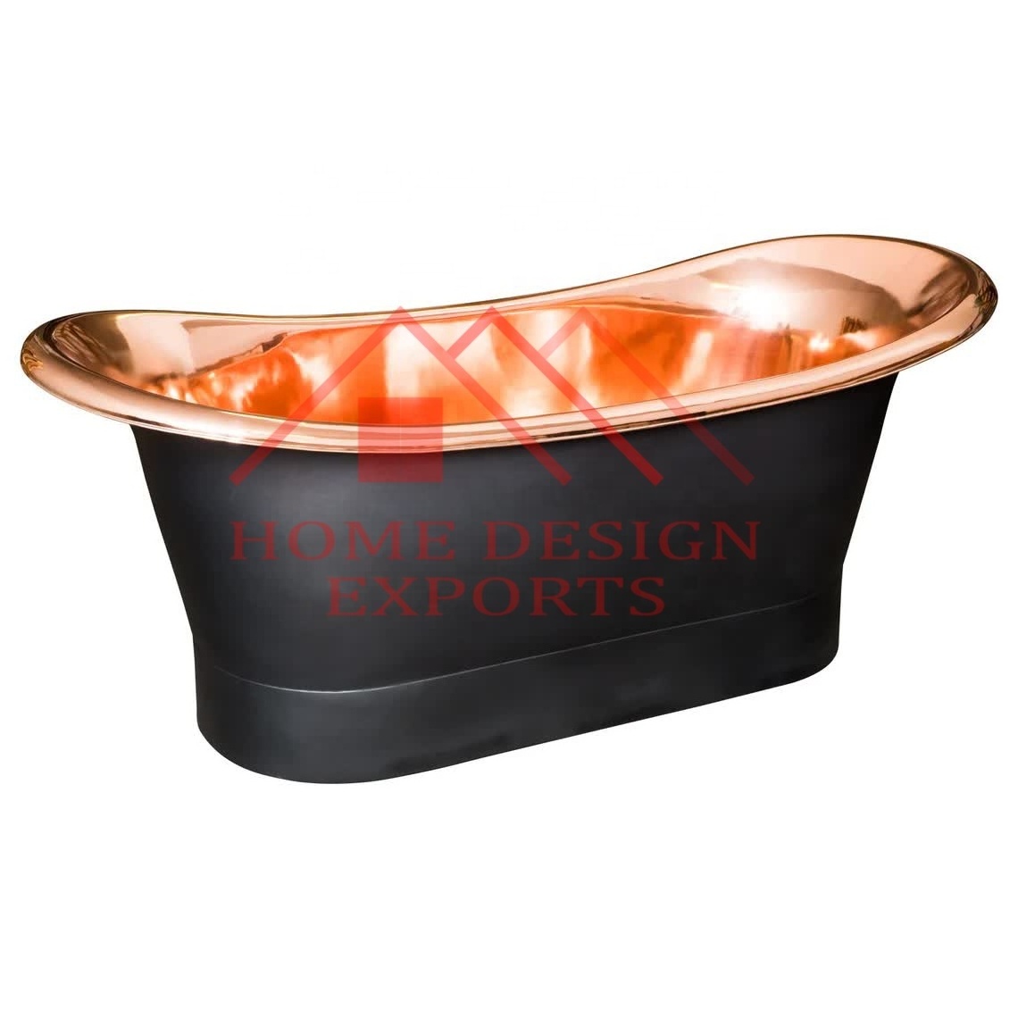 Adult Copper Bath Tun Freestanding for Bathroom Usage High Quality Good Selling Metal Copper Polished Bath Tubs Freestanding