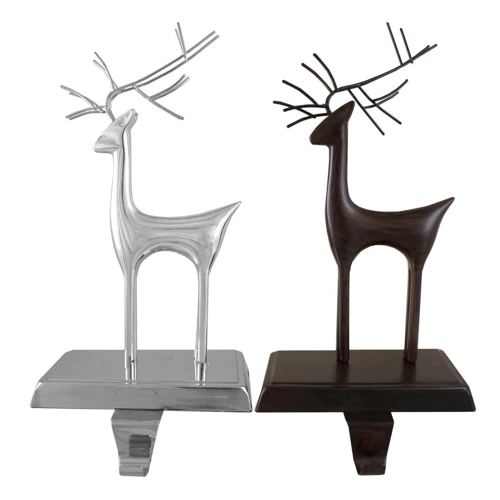 Deer Standing Stocking Holder For Home Hotels & Restaurants Decoration  New Design Aluminium Deer Standing Floor Stocking Holder