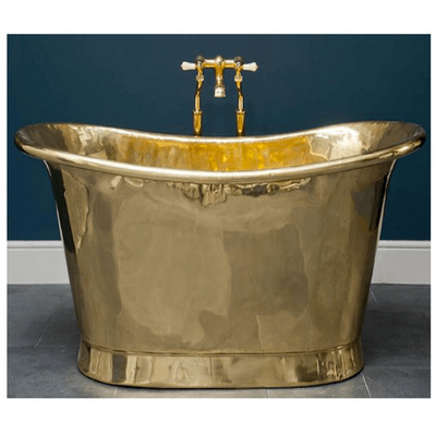 Brass Tub, Shiny Polished Bath Tub, Freestanding Metal Bathtub